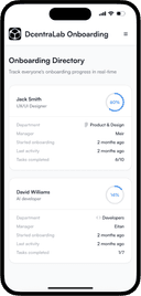 Onboarding interface